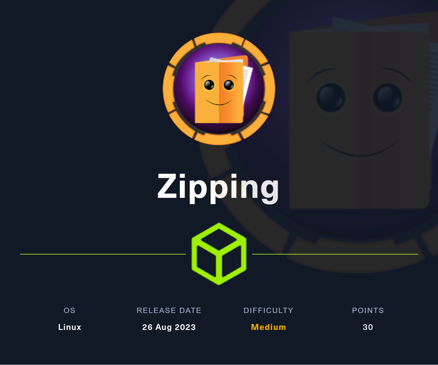 Zipping info Card